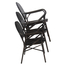 Feros Tango – Stapelbarer Bistrostuhl Textilene, Wengé/Schwarz Mesh, Bild 6
