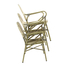 Feros Tango – Stapelbarer Bistrostuhl Rattan, Bambus/Weiß/Schwarz, Bild 6