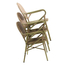 Feros Tango – Stapelbarer Bistrostuhl Rattan, Bambus/Natur, Bild 6