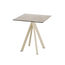Feros Infinity - Terrassentisch sandfarbenes Gestell + Moonstone HPL-Platte 70x70 cm, Sand + Moonstone