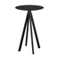 Feros Infinity - Bartisch schwarzes Gestell + schwarze HPL-Platte Ø70 cm, Schwarz + Schwarz