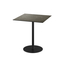 Feros Urban - Terrassentisch schwarzes Gestell + Midnight-Marmor HPL-Platte 70x70 cm, Schwarz + Midnight Marmor