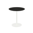 Feros Urban - Terrassentisch weißes Gestell + schwarze HPL-Platte Ø70 cm, Weiß + Schwarz