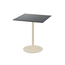 Feros Urban - Terrassentisch sandfarbenes Gestell + schwarze HPL-Platte 70x70 cm, Sand + Schwarz