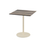 Feros Urban - Terrassentisch sandfarbenes Gestell + Tropenholz HPL-Platte 70x70 cm, Sand + Tropenholz