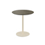 Feros Urban - Terrassentisch sandfarbenes Gestell + Midnight-Marmor HPL-Platte Ø70 cm, Sand + Midnight Marmor