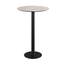 Feros Urban - Bartisch schwarzes Gestell + Moonstone HPL-Platte Ø70 cm, Schwarz + Moonstone