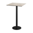 Feros Urban - Bartisch schwarzes Gestell + Moonstone HPL-Platte 70x70 cm, Schwarz + Moonstone