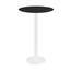 Feros Urban - Bartisch weißes Gestell + schwarze HPL-Platte Ø70 cm, Weiß + Schwarz