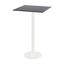 Feros Urban - Bartisch weißes Gestell + schwarze HPL-Platte 70x70 cm, Weiß + Schwarz