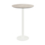 Feros Urban - Bartisch weißes Gestell + Moonstone HPL-Platte Ø70 cm, Weiß + Moonstone