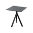 Feros Infinity Tripod - Terrassentisch schwarzes Gestell + HPL-Platte 70x70 cm, Schwarz + Schwarz