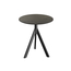 Feros Infinity Tripod - Terrassentisch schwarzes Gestell + Midnight-Marmor HPL-Platte Ø70 cm, Schwarz + Midnight Marmor