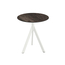 Feros Infinity Tripod - Terrassentisch weißes Gestell + Riverwashed Holz HPL-Platte Ø70 cm, Weiß + Riverwashed Holz