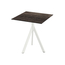 Feros Infinity Tripod - Terrassentisch weißes Gestell + Riverwashed Holz HPL-Platte 70x70 cm, Weiß + Riverwashed Holz