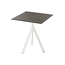 Feros Infinity Tripod - Terrassentisch weißes Gestell + Midnight-Marmor HPL-Platte 70x70 cm, Weiß + Midnight Marmor