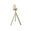 Feros Infinity Tripod - Terrassentisch sandfarbenes Gestell + Tropenholz HPL-Platte 70x70 cm, Sand + Tropenholz, Bild 2