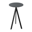 Feros Infinity Tripod - Bartisch schwarzes Gestell + schwarze HPL-Platte Ø70 cm, Schwarz + Schwarz