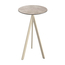 Feros Infinity Tripod - Bartisch sandfarbenes Gestell + Moonstone HPL-Platte Ø70 cm, Sand + Moonstone