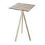 Feros Infinity Tripod - Bartisch sandfarbenes Gestell + Moonstone HPL-Platte 70x70 cm, Sand + Moonstone