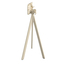 Feros Infinity Tripod - Bartisch sandfarbenes Gestell + schwarze HPL-Platte Ø70 cm, Sand + Schwarz, Bild 2