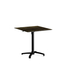 Feros X Cross - Höhenverstellbares schwarz Tischgestell + Riverwashed Wood HPL-Tischplatte 70x70 cm, Schwarz + Riverwashed Wood