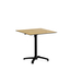 Feros X Cross - Höhenverstellbares schwarz Tischgestell + Teak wood HPL-Tischplatte 70x70 cm, Schwarz + Teak wood