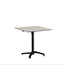 Feros X Cross - Höhenverstellbares schwarz Tischgestell + Sand stone HPL-Tischplatte 70x70 cm, Schwarz + Sand stone