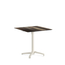 Feros X Cross - Höhenverstellbares sand Tischgestell + Tropical Wood HPL-Tischplatte 70x70 cm, Sand + Tropical Wood