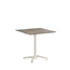 Feros X Cross - Höhenverstellbares sand Tischgestell + Moonstone HPL-Tischplatte 70x70 cm, Sand + Moonstone