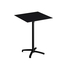Feros X Cross - Tischgestell hoch schwarz + Black HPL-Tischplatte 70x70 cm, Schwarz + Schwarz