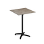Feros X Cross - Tischgestell hoch schwarz + Moonstone HPL-Tischplatte 70x70 cm, Schwarz + Moonstone