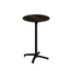 Feros X Cross - Tischgestell hoch schwarz + Riverwashed Wood HPL-Tischplatte Ø70 cm, Schwarz + Riverwashed Wood