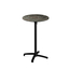 Feros X Cross - Tischgestell hoch schwarz + Galaxy Marble HPL-Tischplatte Ø70 cm, Schwarz + Galaxy Marble