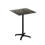 Feros X Cross - Tischgestell hoch schwarz + Galaxy Marble HPL-Tischplatte 70x70 cm, Schwarz + Galaxy Marble
