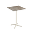 Feros X Cross - Tischgestell hoch sand + Moonstone HPL-Tischplatte 70x70 cm, Sand + Moonstone