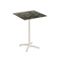 Feros X Cross - Tischgestell hoch sand + Galaxy Marble HPL-Tischplatte 70x70 cm, Sand + Galaxy Marble