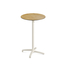 Feros X Cross - Tischgestell hoch sand + Teak wood HPL-Tischplatte Ø70 cm, Sand + Teak wood