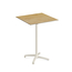 Feros X Cross - Tischgestell hoch sand + Teak wood HPL-Tischplatte 70x70 cm, Sand + Teak wood