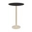 Feros Urban - Bartisch sandfarbenes Gestell + schwarze HPL-Platte Ø70 cm, Sand + Schwarz