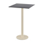 Feros Urban - Bartisch sandfarbenes Gestell + schwarze HPL-Platte 70x70 cm, Sand + Schwarz