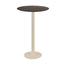 Feros Urban - Bartisch sandfarbenes Gestell + Riverwashed Holz HPL-Platte Ø70 cm, Sand + Riverwashed Holz