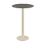 Feros Urban - Bartisch sandfarbenes Gestell + Galaxy-Marmor HPL-Platte Ø70 cm, Sand + Galaxy Marmor