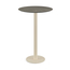 Feros Urban - Bartisch sandfarbenes Gestell + Midnight-Marmor HPL-Platte Ø70 cm, Sand + Midnight Marmor
