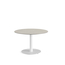 Feros Urban - Tischgestell niedrig weiß + Sand stone HPL-Tischplatte Ø120 cm, White + Sand stone