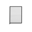 Feros Bodenmontiertes Startmodul Sichtschutzwand - Vollglas, Schwarz/Glas