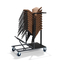 Feros Trolley Uni Stack - für alle stapelbaren Stühle und Barhocker, Hammerite Silber
