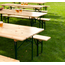 Feros Fiesta - klappbares Biergarnitur-Set mit Tisch 80 cm, Grün/Holz, Bild 4