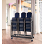 Feros Trolley Stapelstühle - für bis zu 30 Stapelstühle, Hammerite Silber, Bild 2
