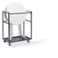 Feros Trolley für Stehtische - klein, Hammerite Silber, Bild 2